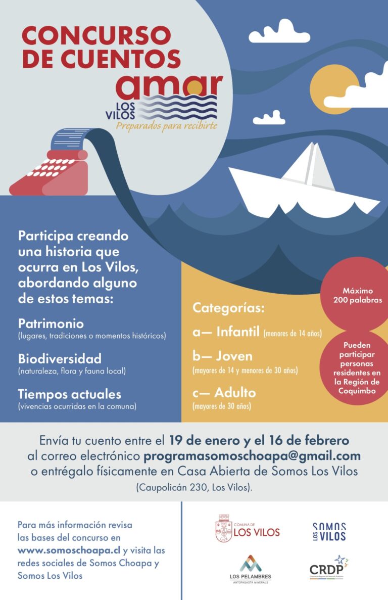 Afiche concurso cuentos amar los vilos